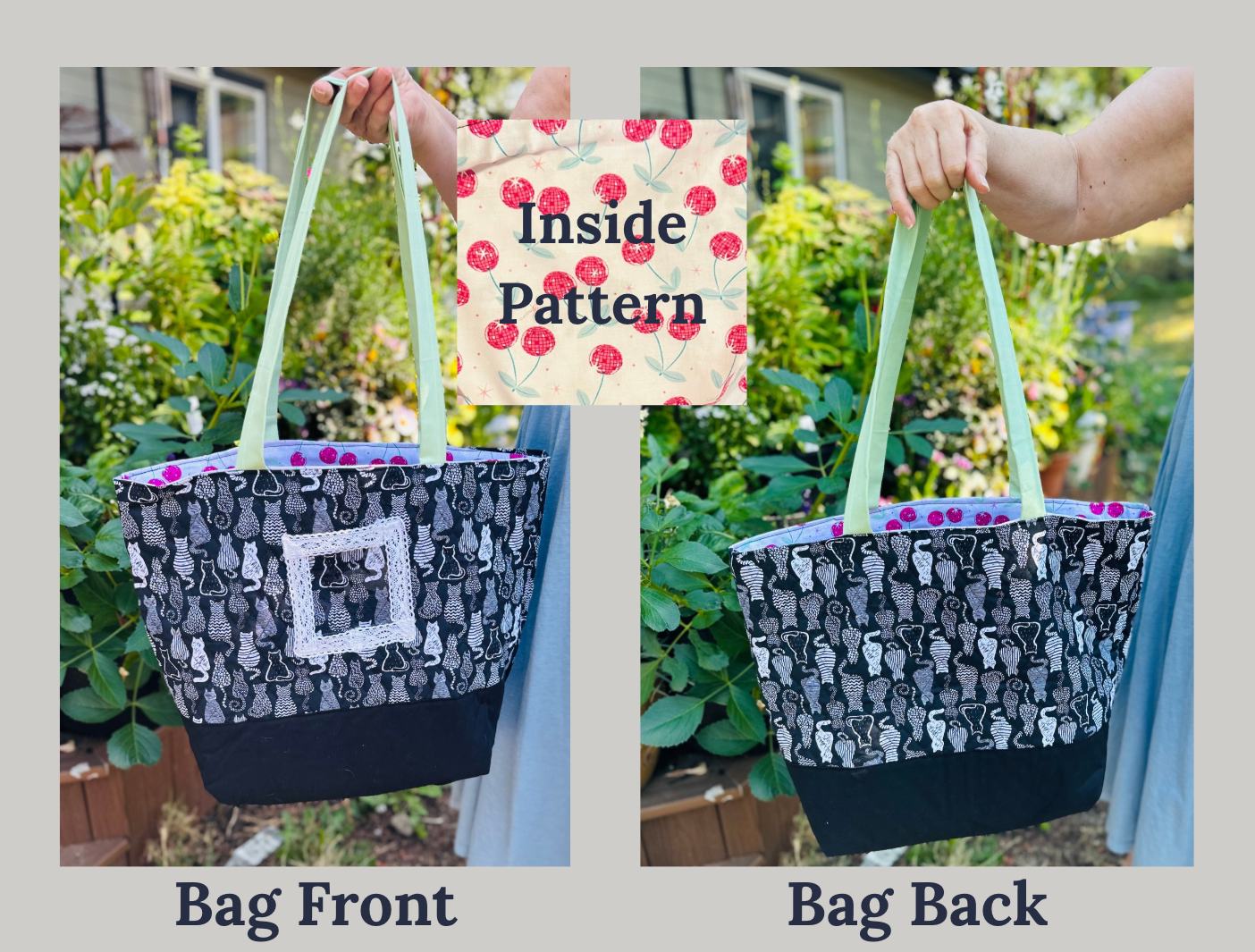 Quilted Self Finishing Tote Bag