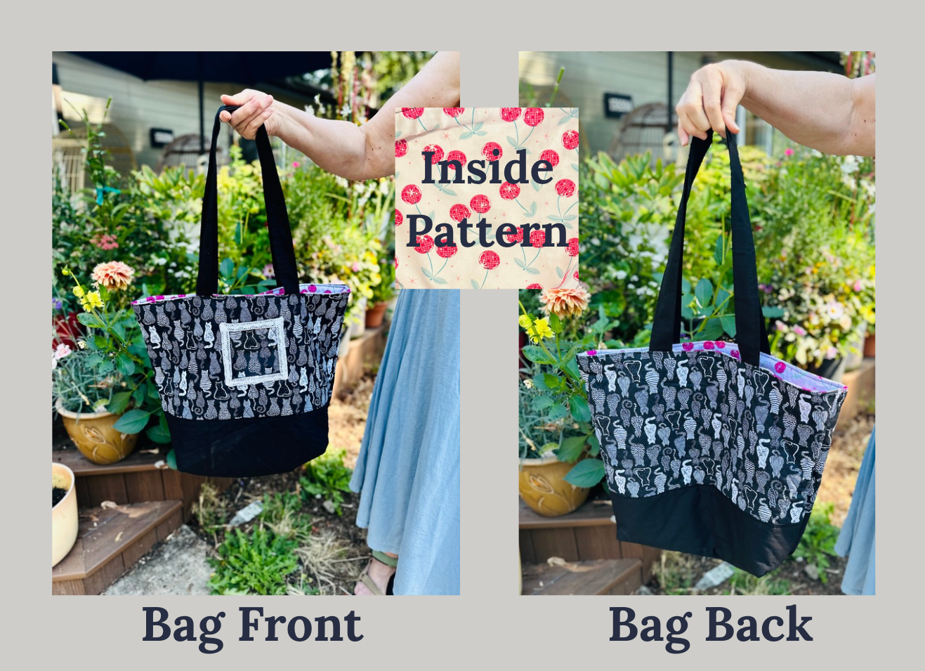 Quilted Self Finishing Tote Bag