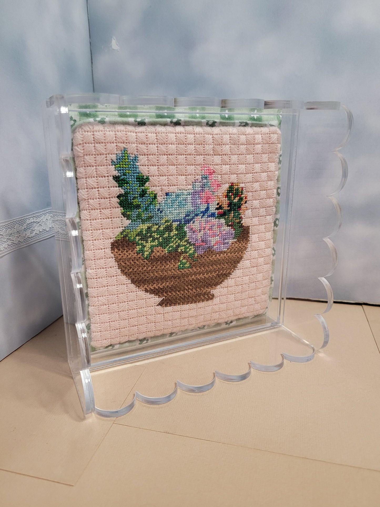 Bad Bitch Needlepoint Succulent Acrylic Needlepoint Tray