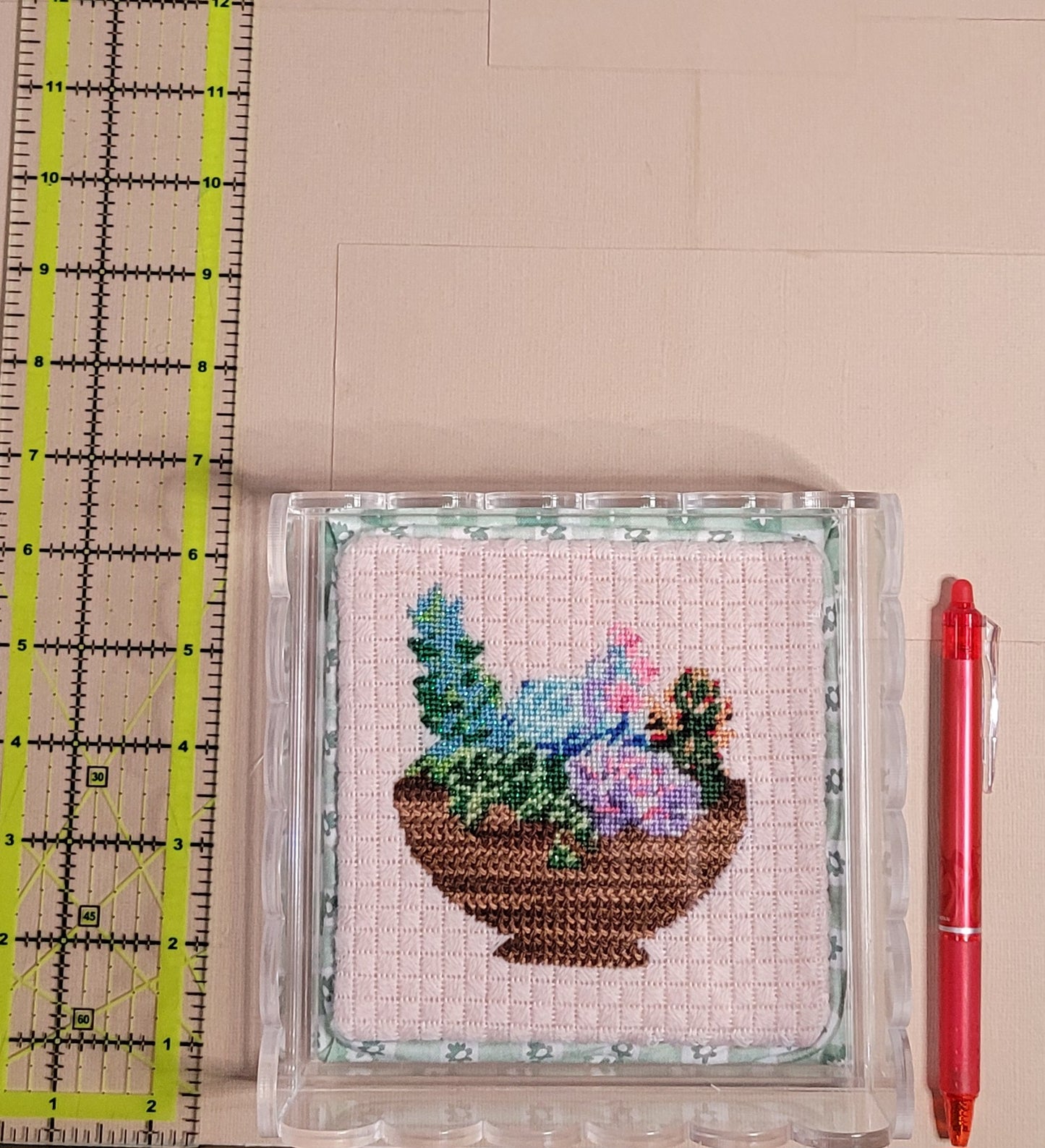 Bad Bitch Needlepoint Succulent Acrylic Needlepoint Tray