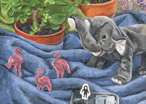 Rafting in the Rainforest Oil Painting