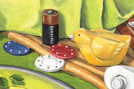 Fishing at the Farm Oil Painting